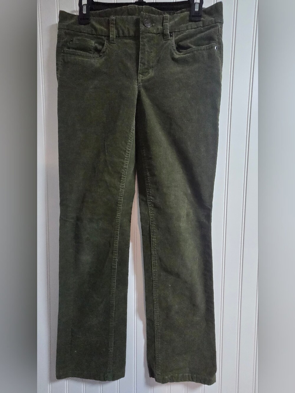 J. Crew Olive Green Corduroy Straight-Leg Jeans